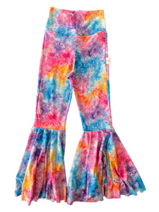 Pastel Explosion Ruffle Bell Bottoms