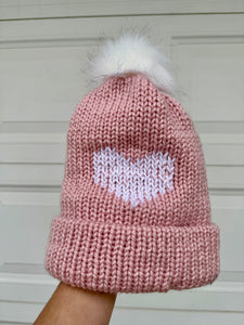 Valentines Knit Hat - Pick Your Color