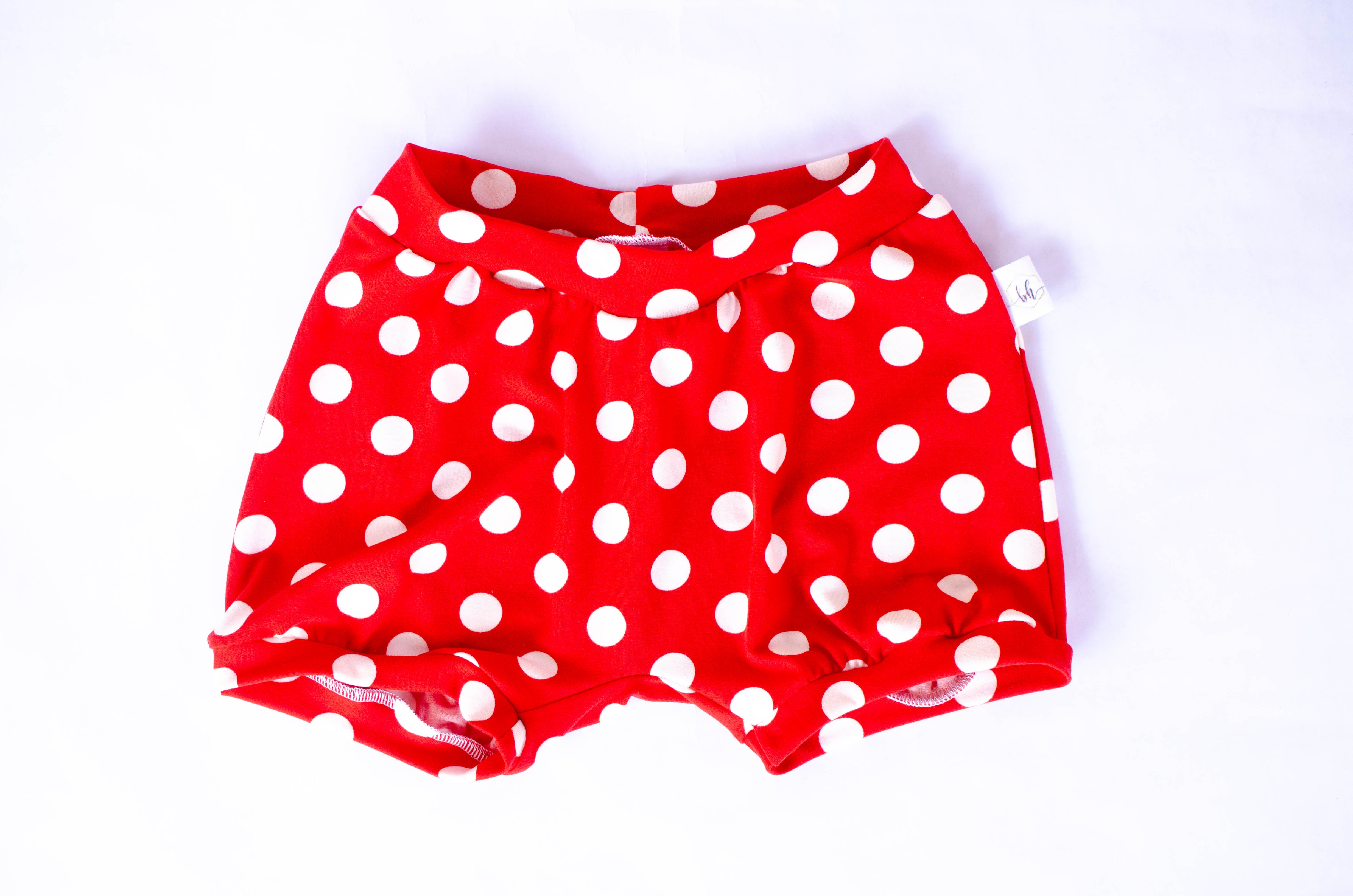 Red Polka Dots Bubble Shorties