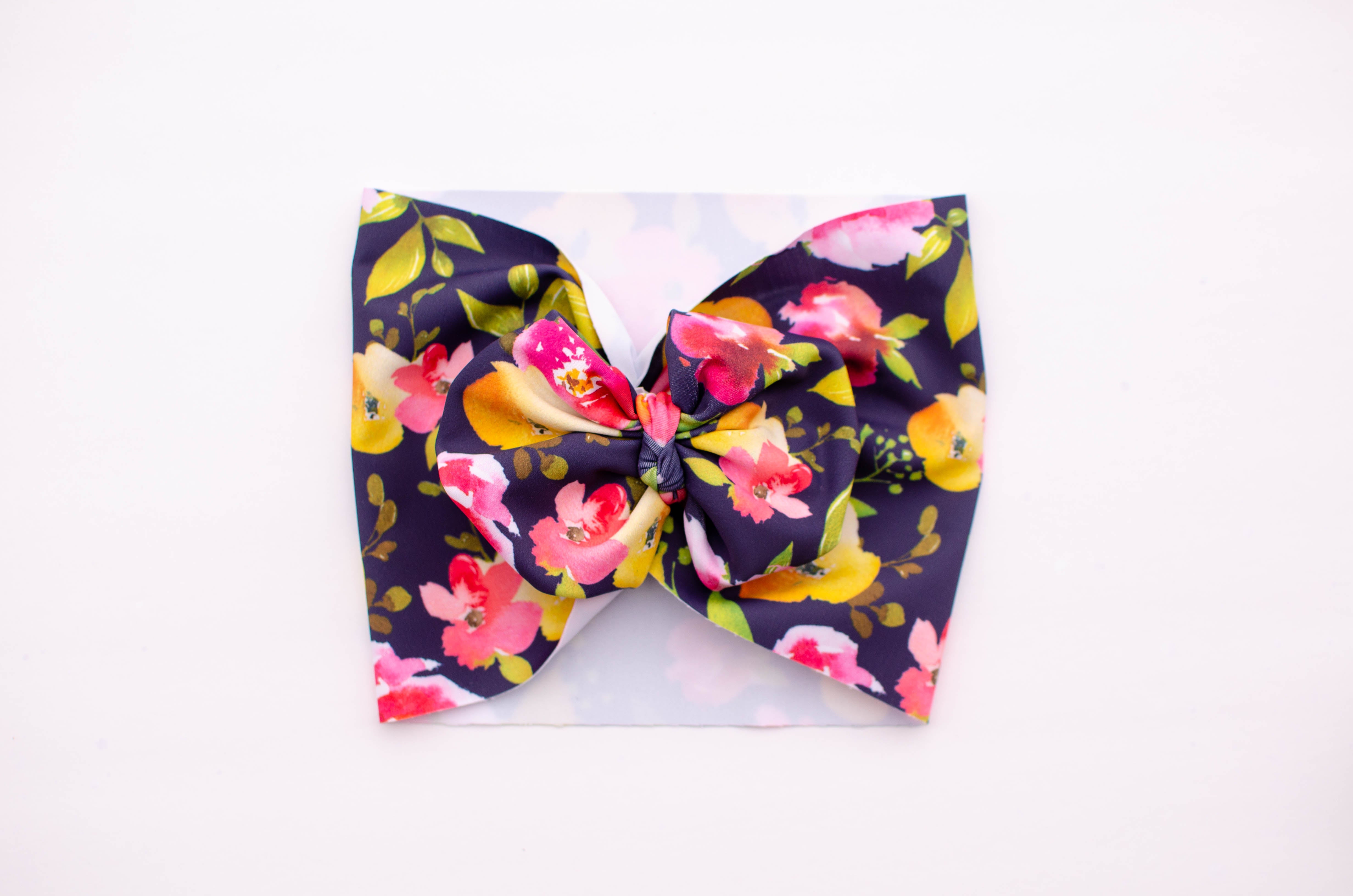 Navy and Pink Floral SWIM