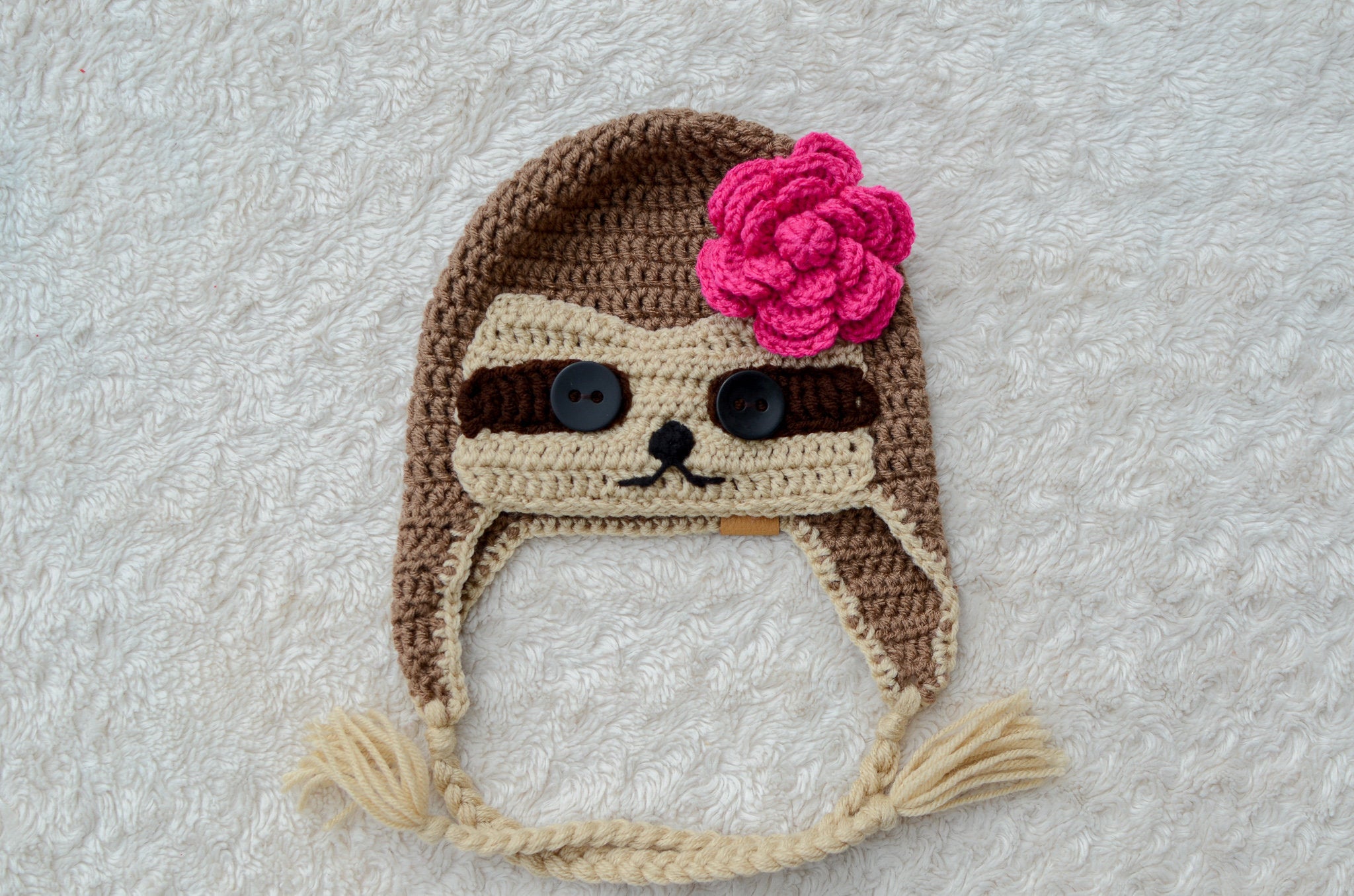 Sloth Crochet Hat