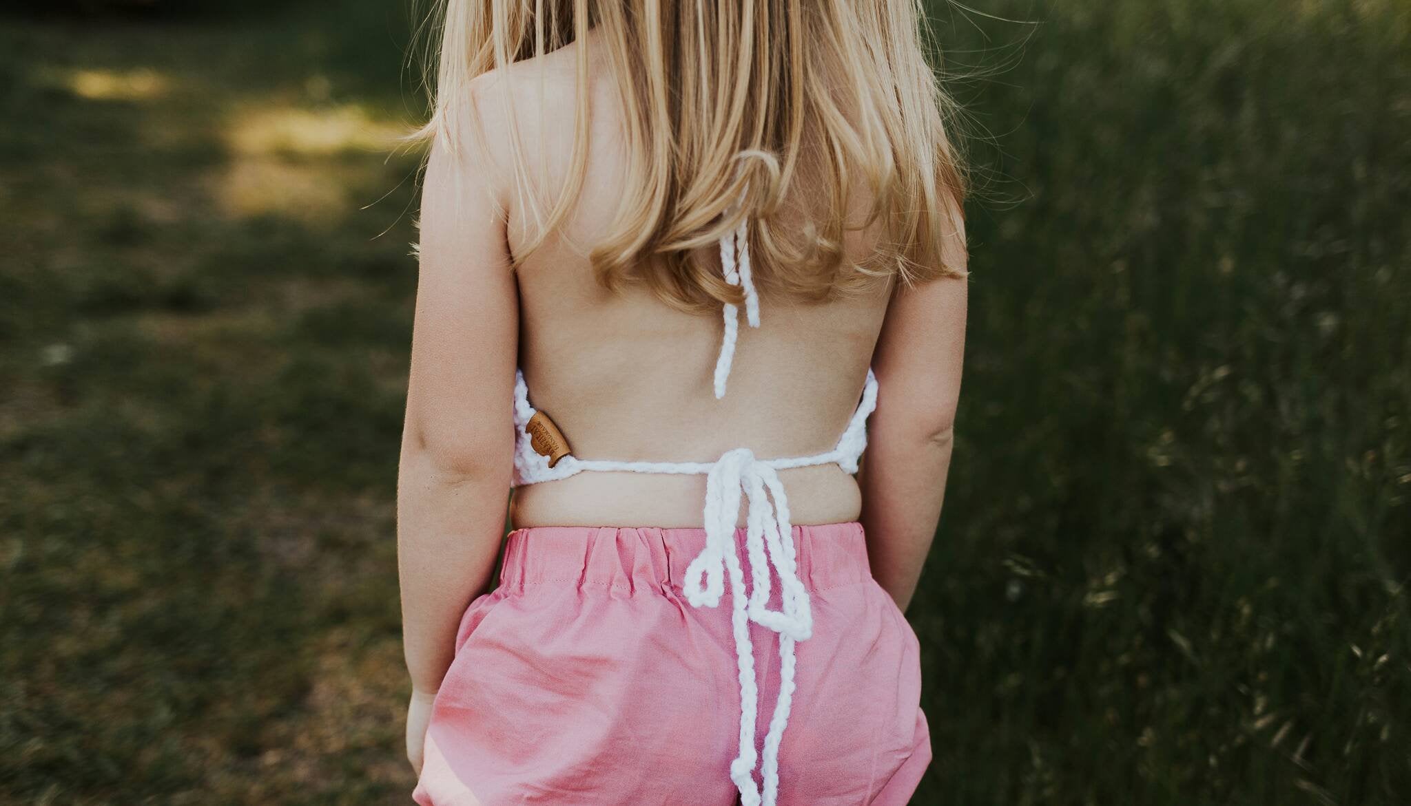 Llama / Alpaca Crochet Boho Fringe Halter Crop Top