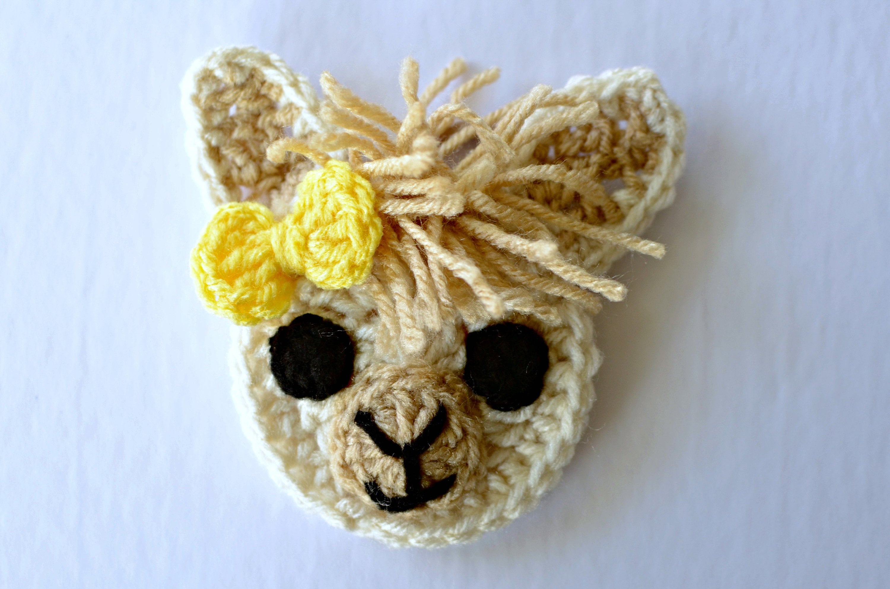 Llama / Alpaca Crochet Hair Bow or Headband